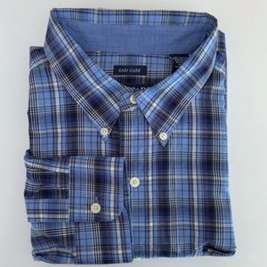 Chaps men's blue long sleeve button down shirt, XL